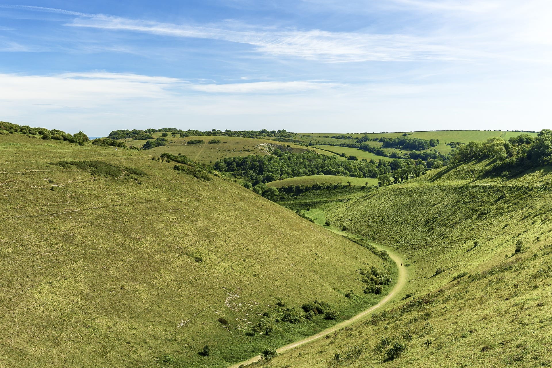 View of the Devils Dyke on the South Downs Way